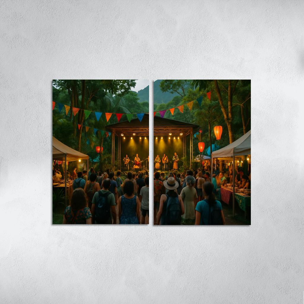 Rainforest World Music Festival Malaysia Kuching abstract paintings frame