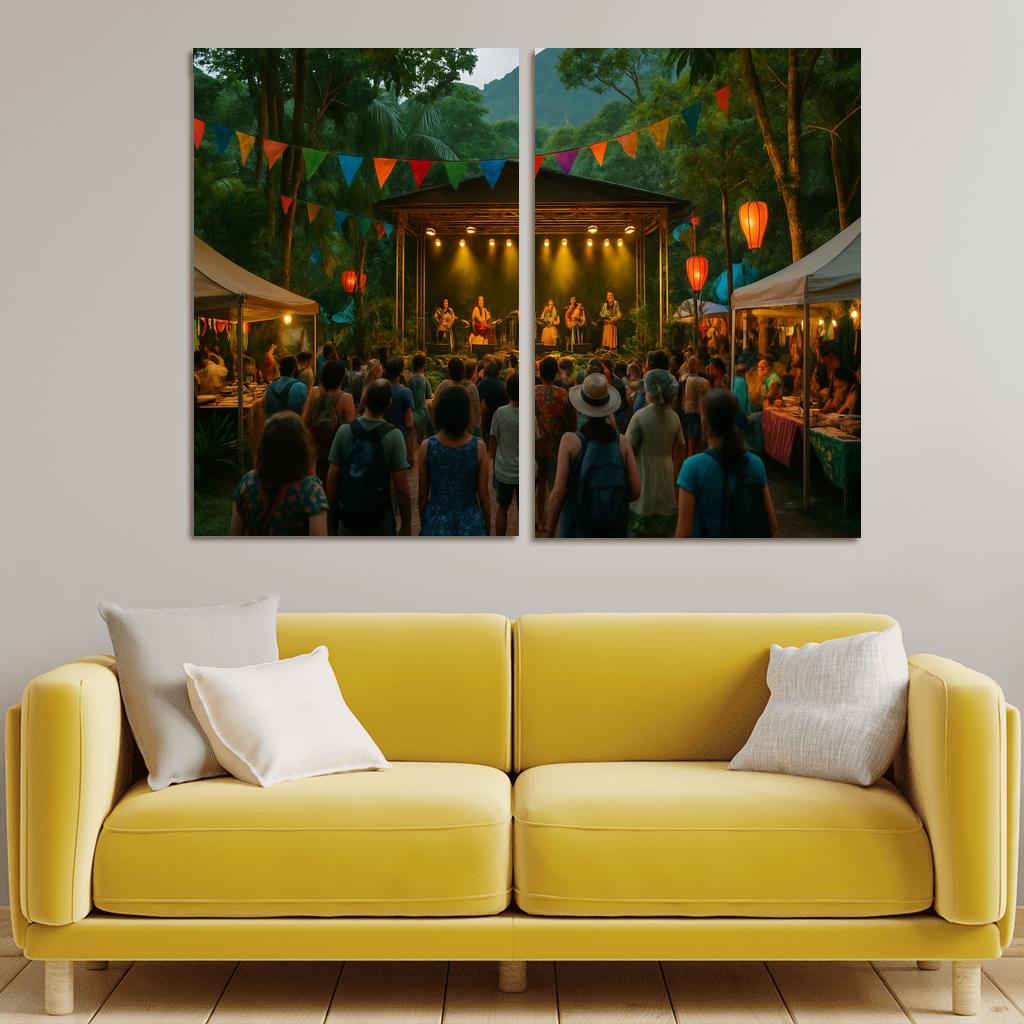 Rainforest World Music Festival Malaysia Kuching abstract paintings frame