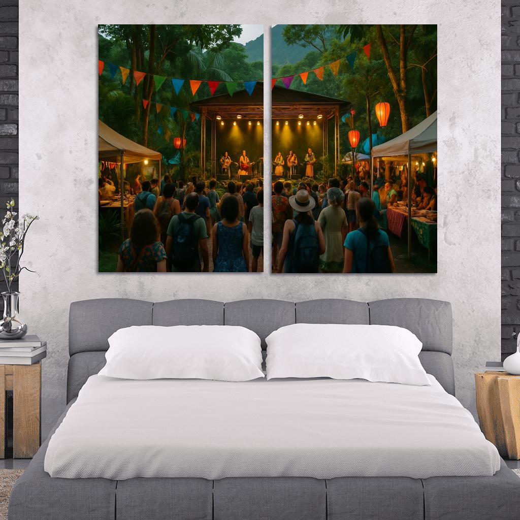 Rainforest World Music Festival Malaysia Kuching abstract paintings frame
