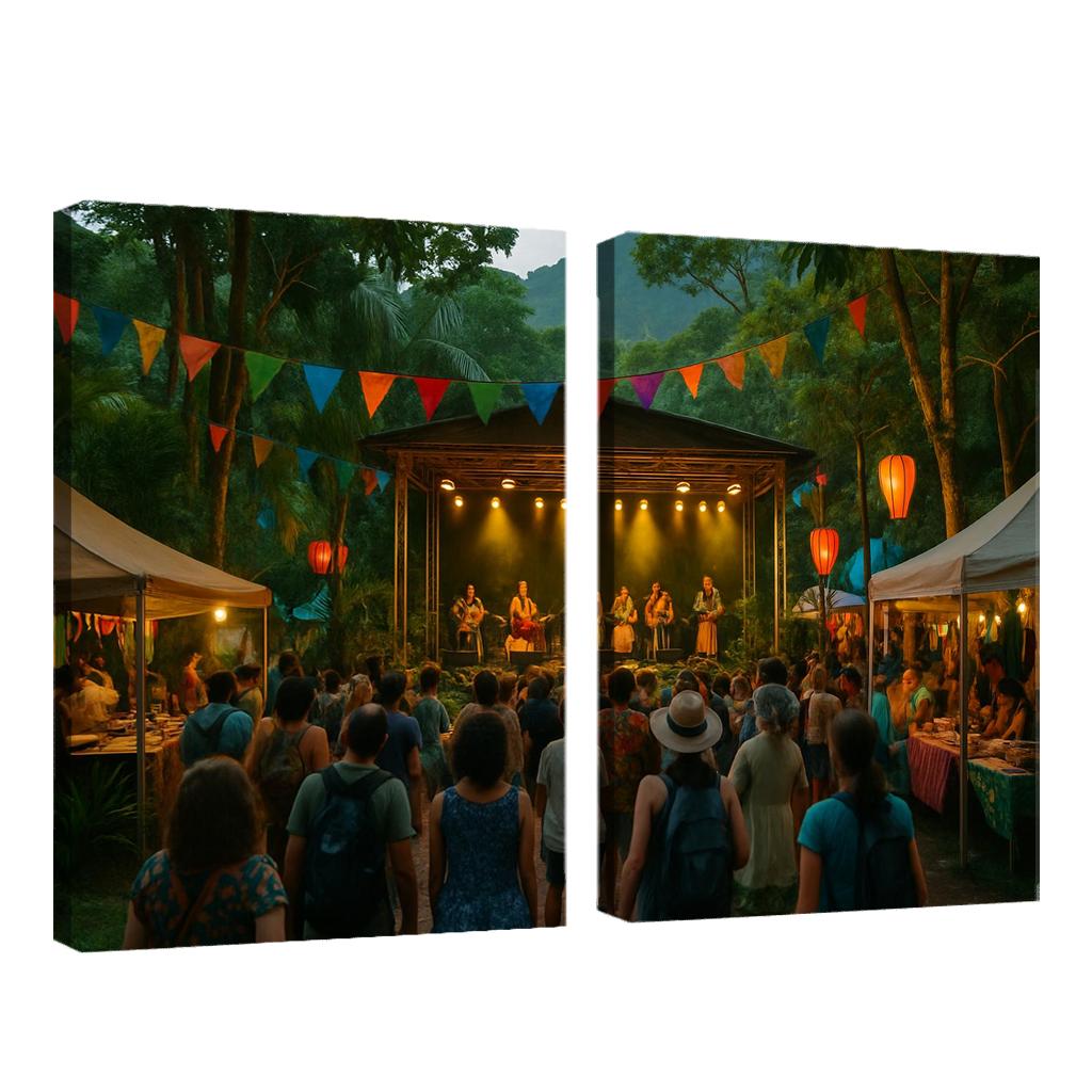 Rainforest World Music Festival Malaysia Kuching abstract paintings frame