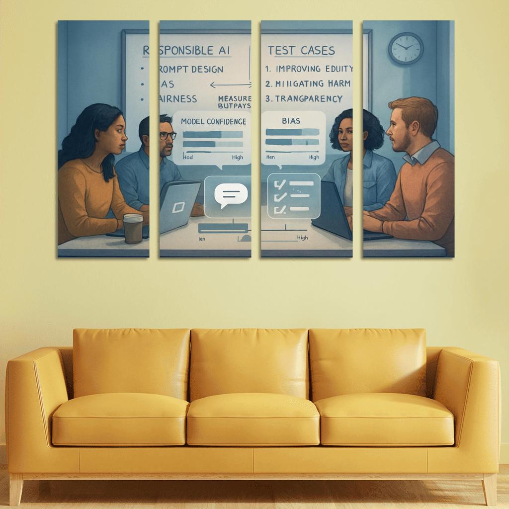 Ethical Prompt Engineering And AI Evaluation multi-panel paintings