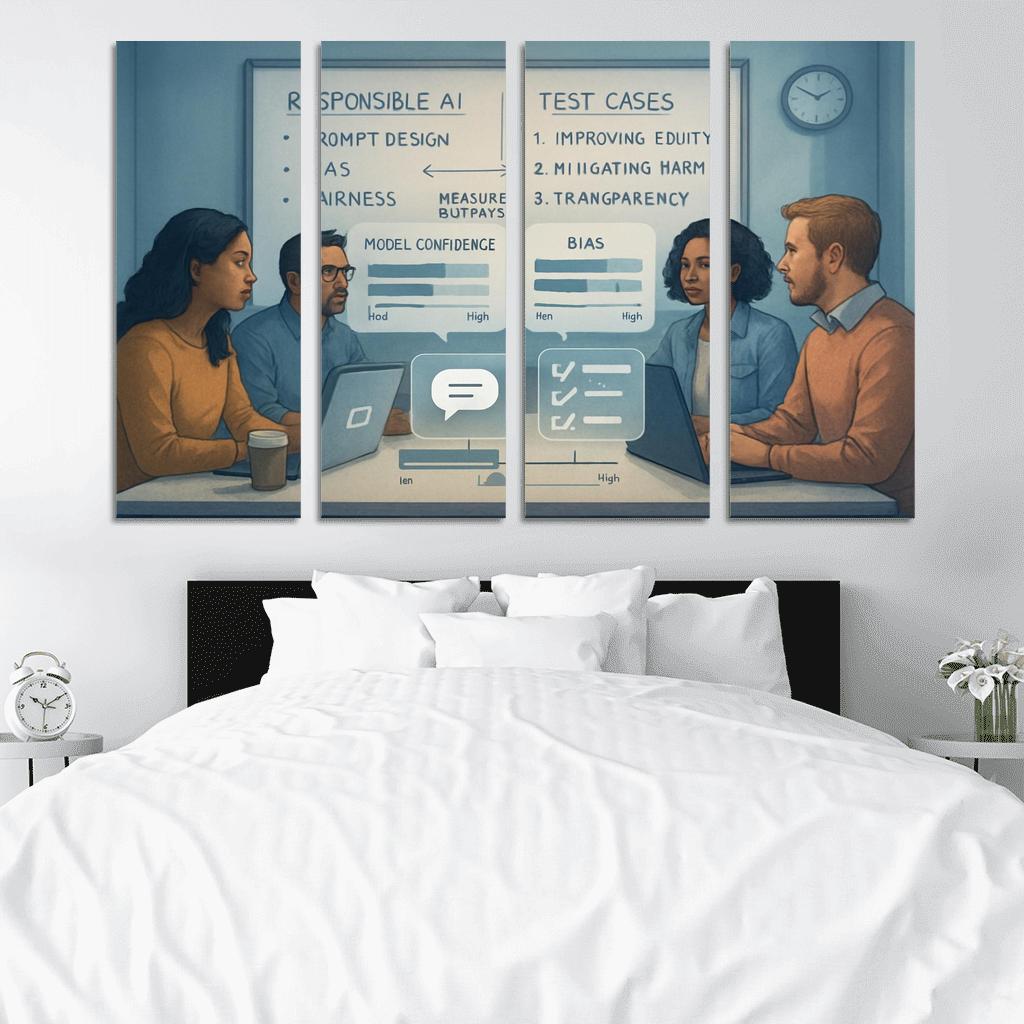 Ethical Prompt Engineering And AI Evaluation multi-panel paintings