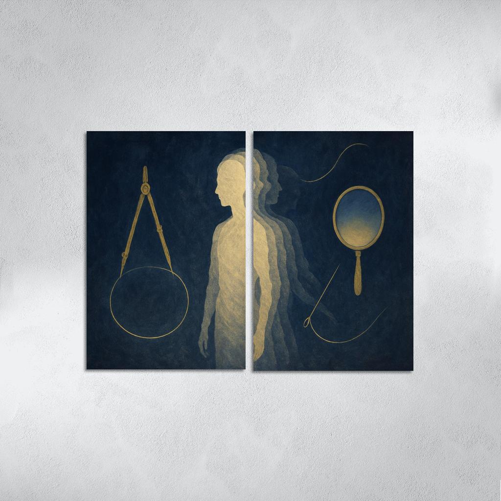 The Paradox Atelier Of Selfhood multi-panel paintings