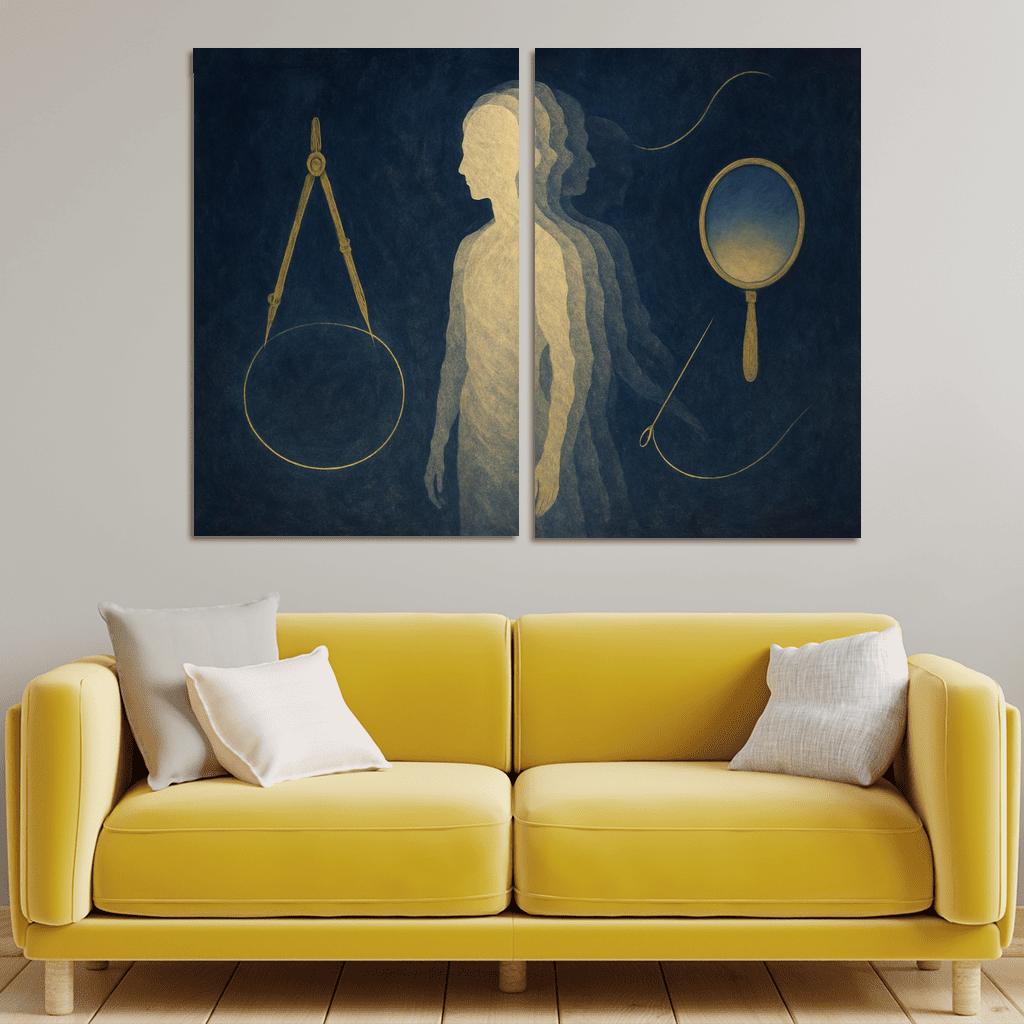 The Paradox Atelier Of Selfhood multi-panel paintings