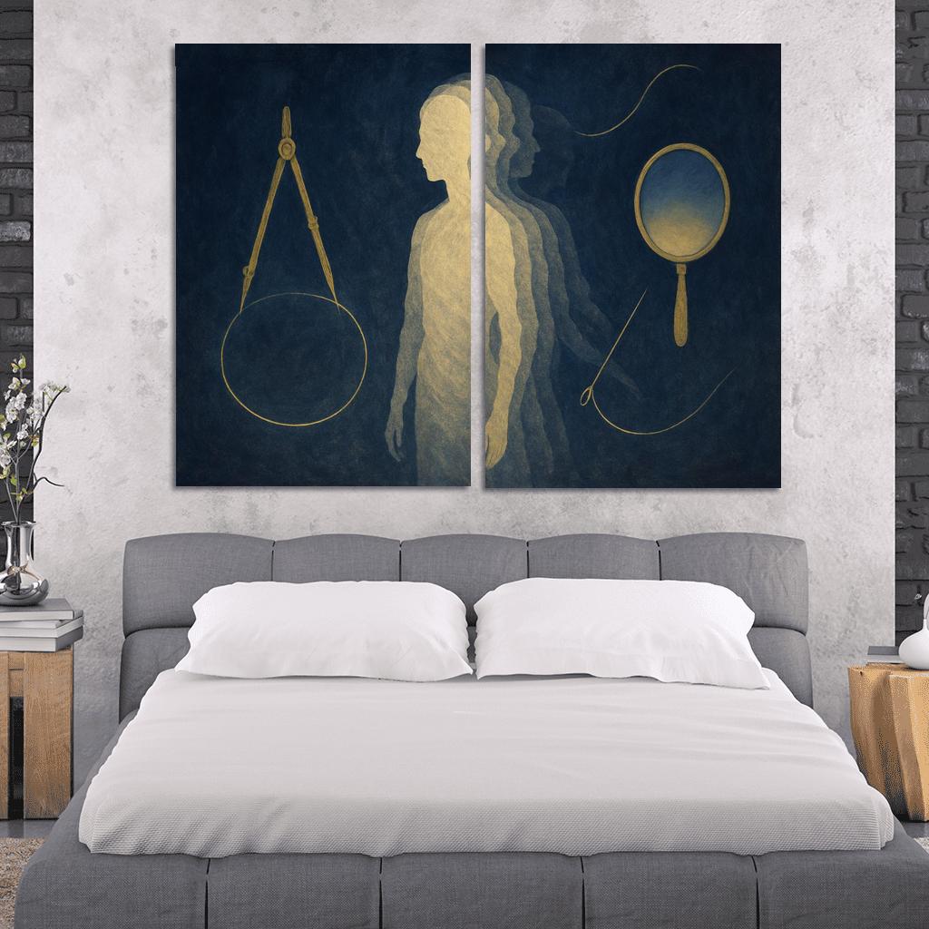 The Paradox Atelier Of Selfhood multi-panel paintings