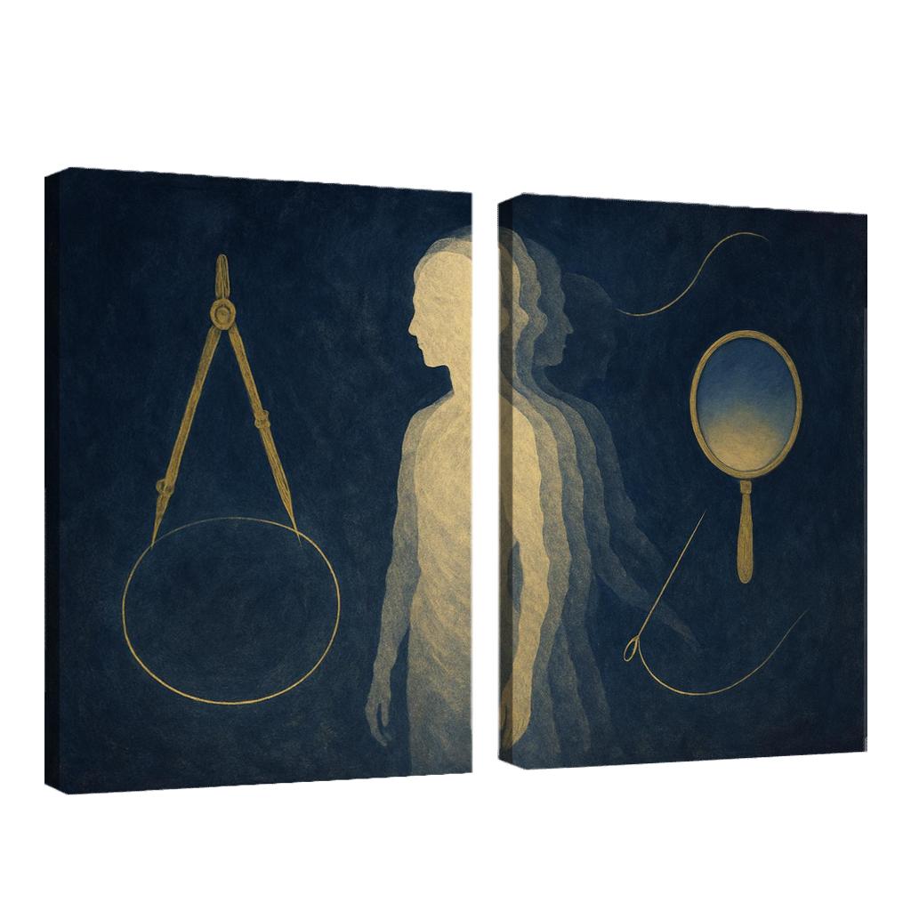 The Paradox Atelier Of Selfhood multi-panel paintings