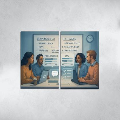 Ethical Prompt Engineering And AI Evaluation multi-panel paintings