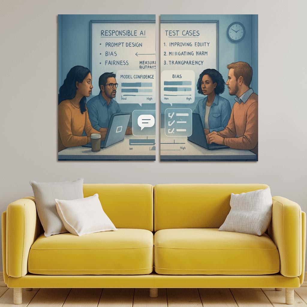 Ethical Prompt Engineering And AI Evaluation multi-panel paintings