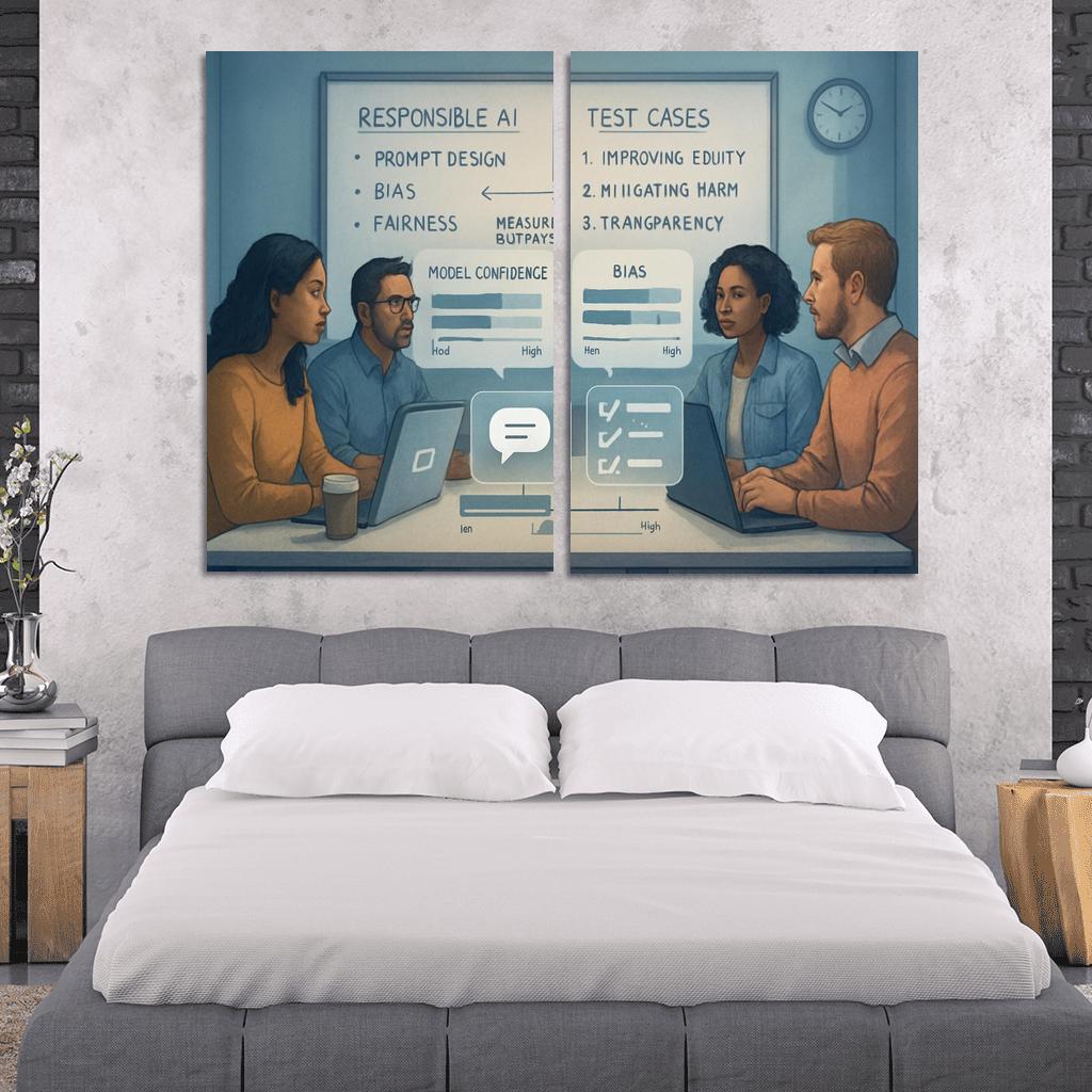 Ethical Prompt Engineering And AI Evaluation multi-panel paintings