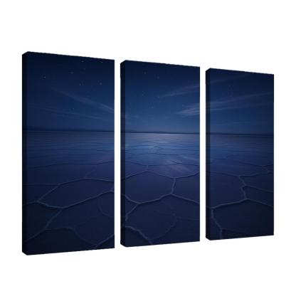 Moonlit Salt Flats Under A Velvet Indigo Sky wall decor