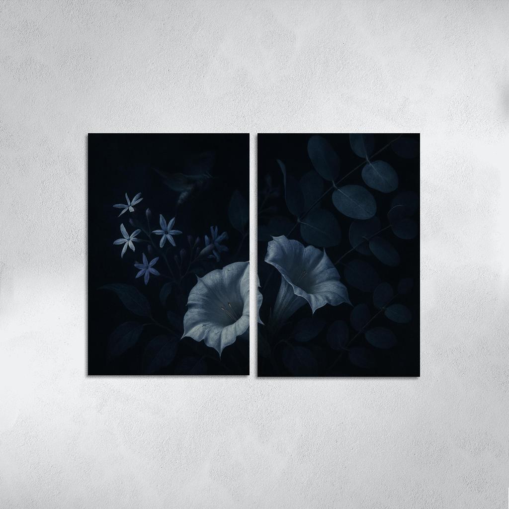 Nocturnal Pollinator Garden Glow canvas paintings frame