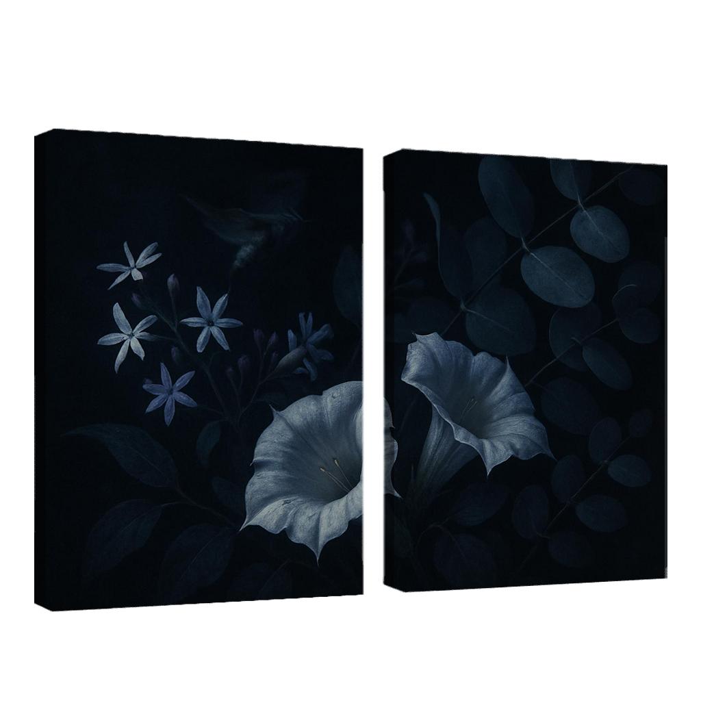 Nocturnal Pollinator Garden Glow canvas paintings frame
