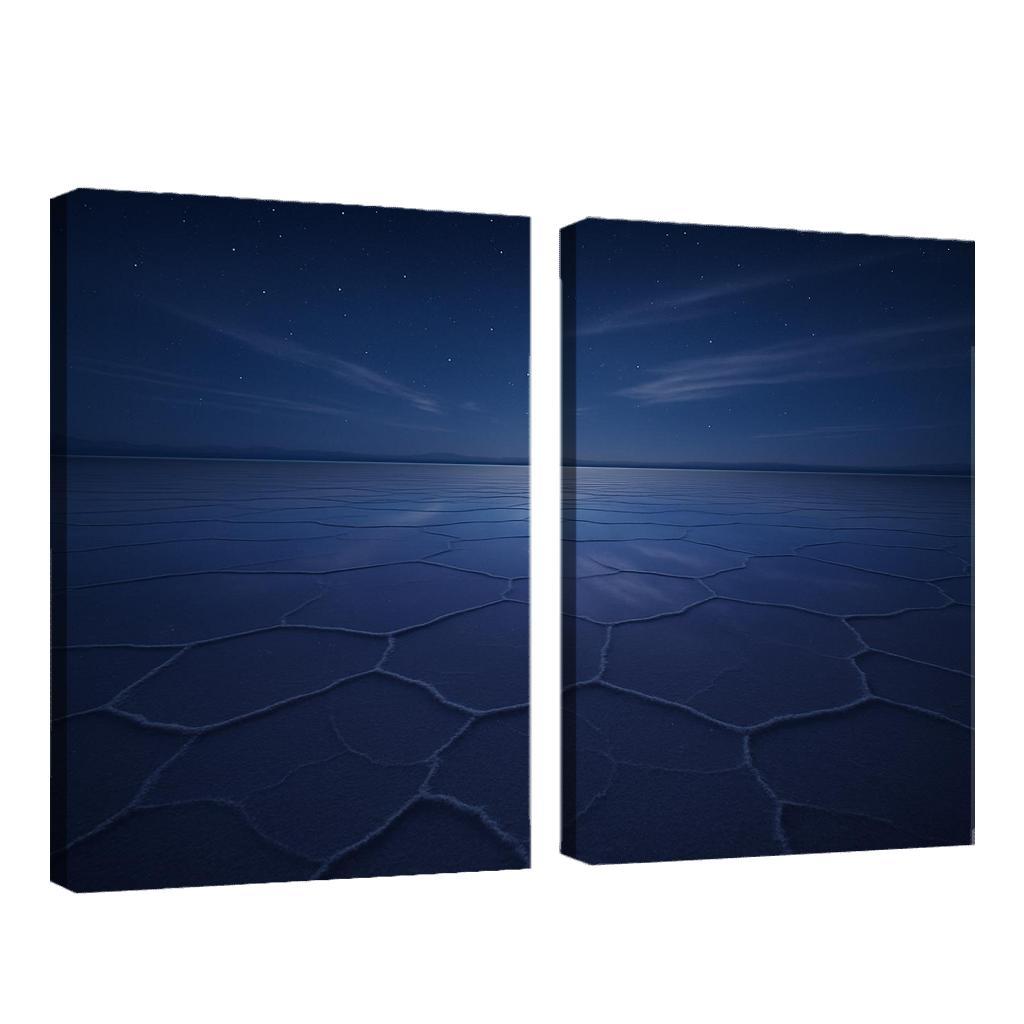Moonlit Salt Flats Under A Velvet Indigo Sky wall decor
