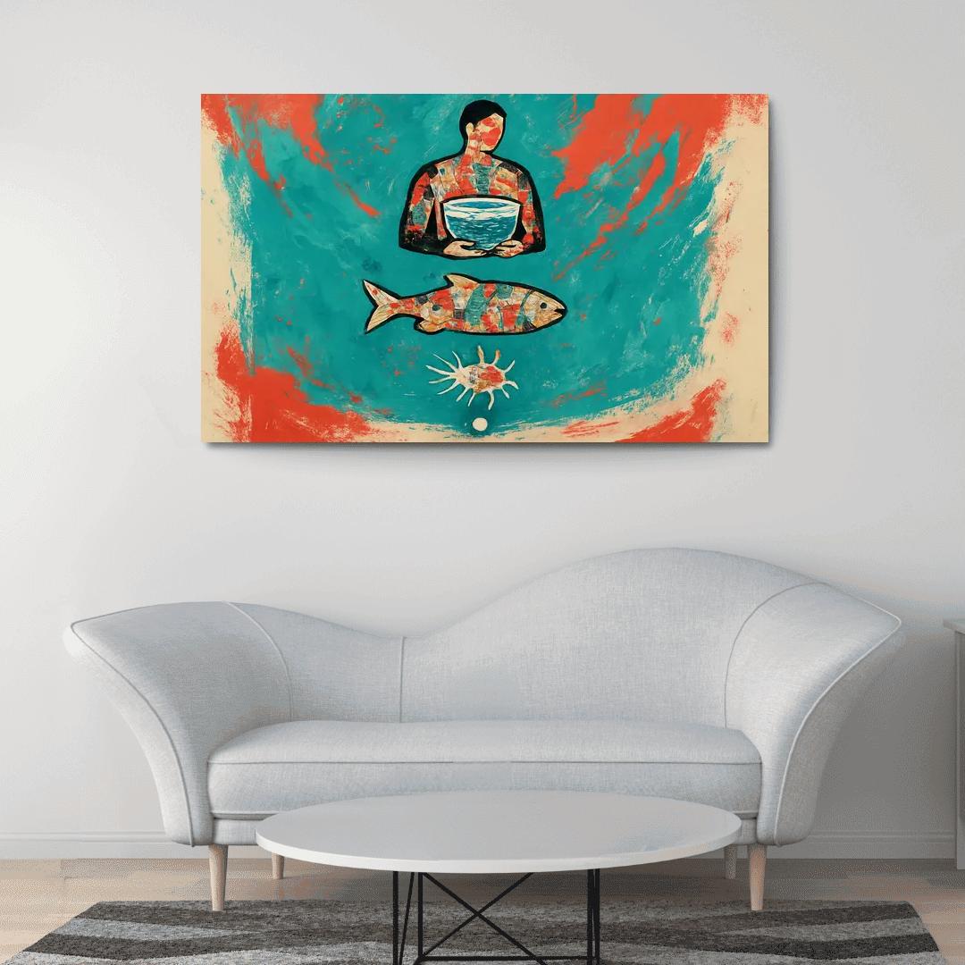 Plastic Hunger Food Chain Mural wall decor