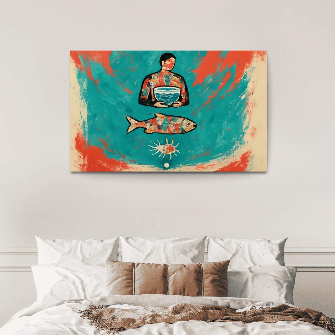 Plastic Hunger Food Chain Mural wall decor