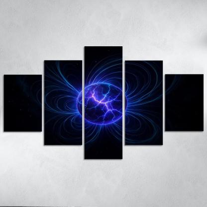 Magnetar Starquake And Twisted Aurora Rings canvas paintings frame