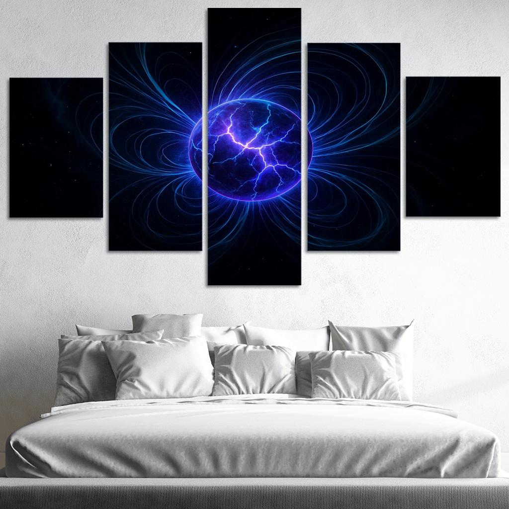 Magnetar Starquake And Twisted Aurora Rings canvas paintings frame