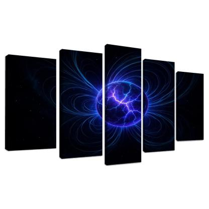 Magnetar Starquake And Twisted Aurora Rings canvas paintings frame