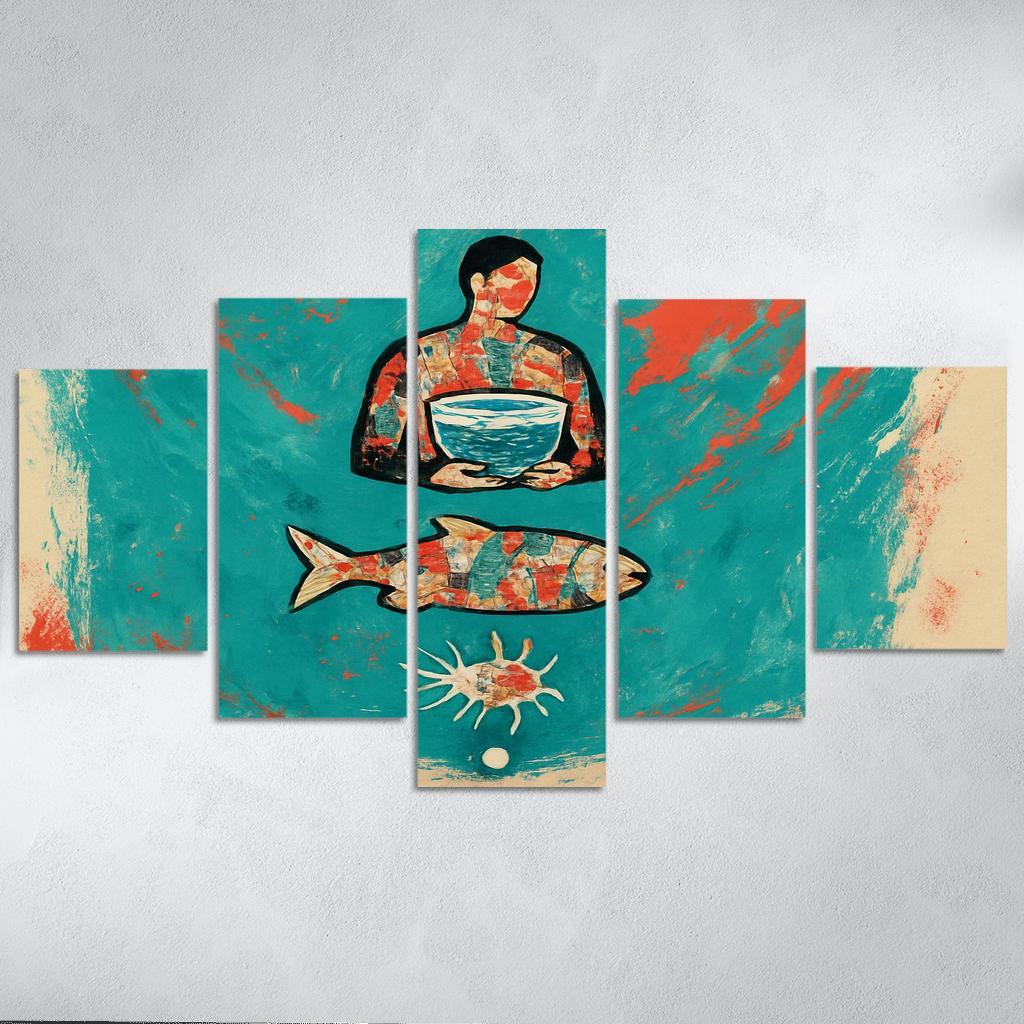 Plastic Hunger Food Chain Mural wall decor