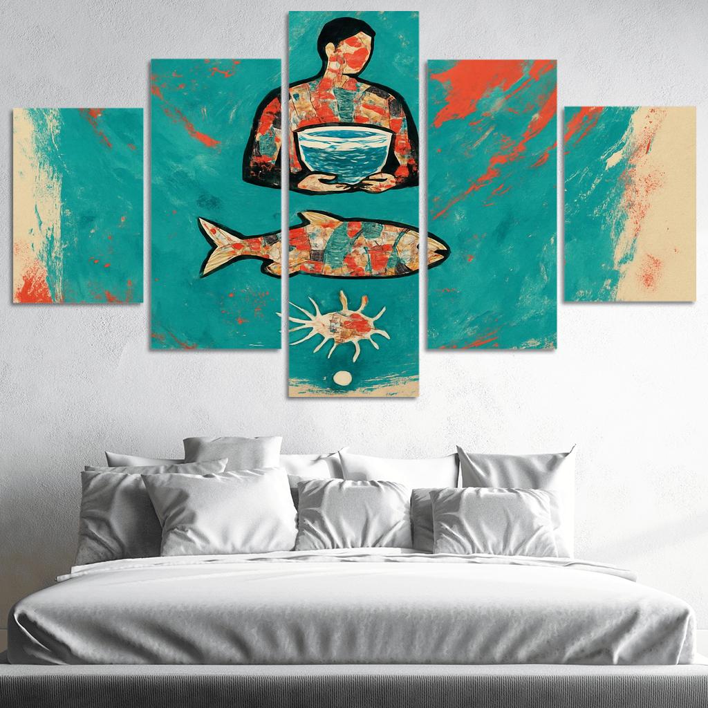 Plastic Hunger Food Chain Mural wall decor