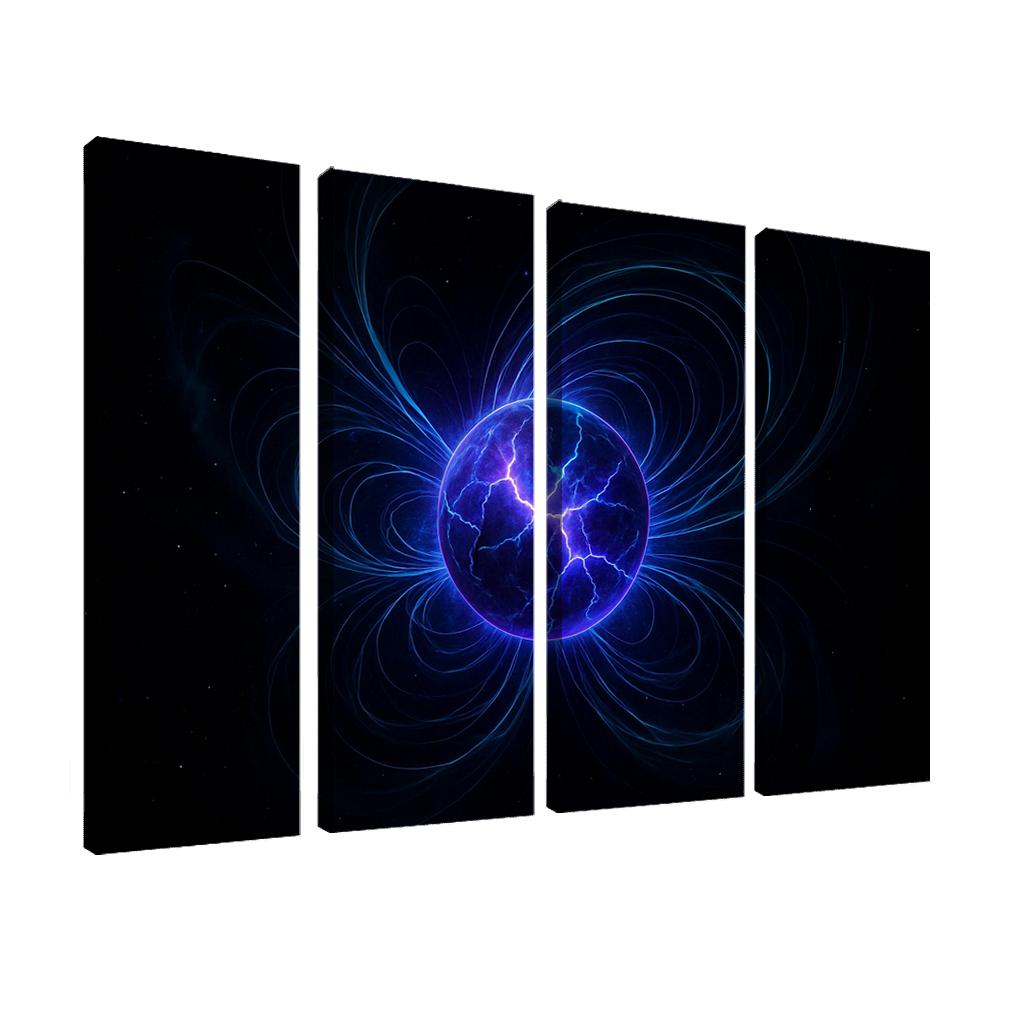 Magnetar Starquake And Twisted Aurora Rings canvas paintings frame