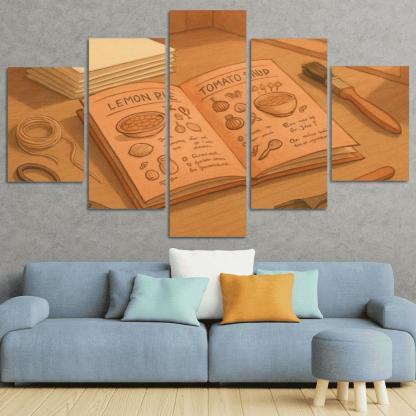 Hand Bound Mini Recipe Zine Making multi-panel paintings