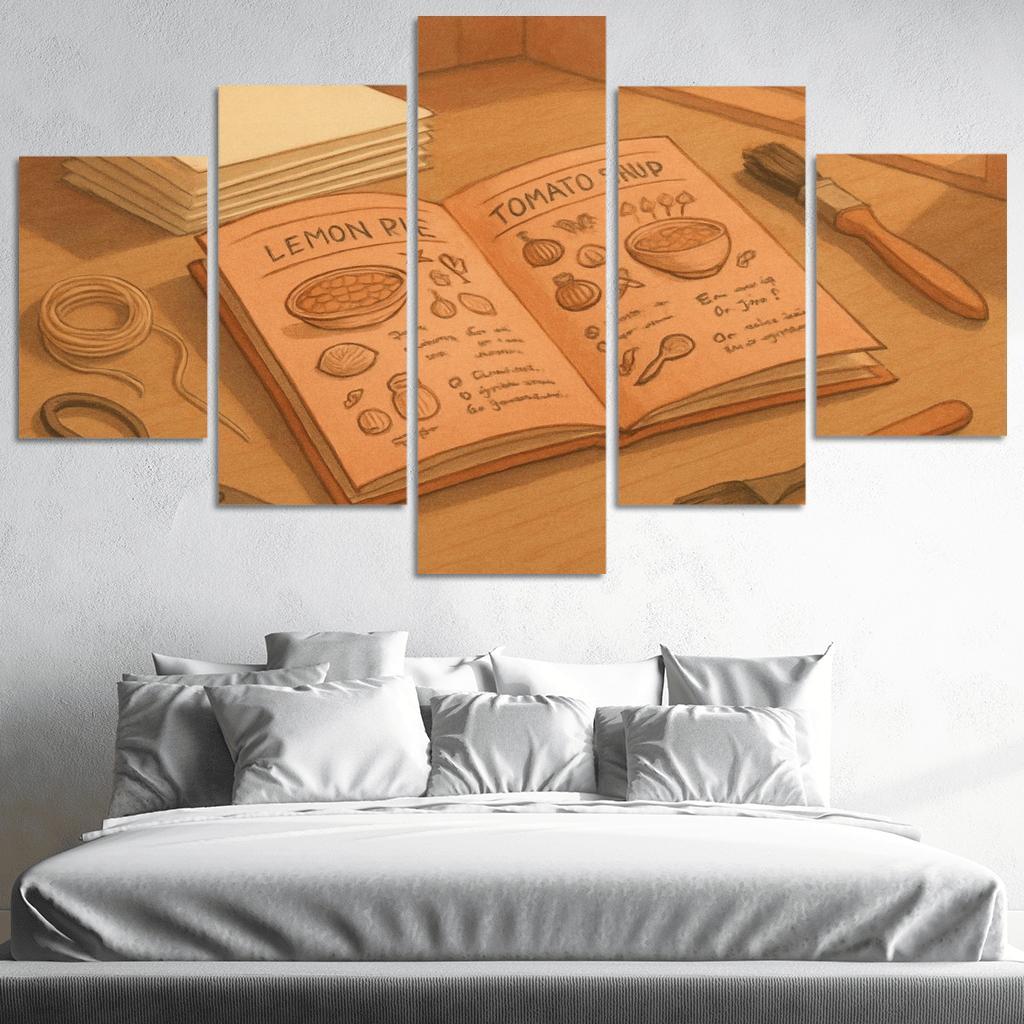 Hand Bound Mini Recipe Zine Making multi-panel paintings