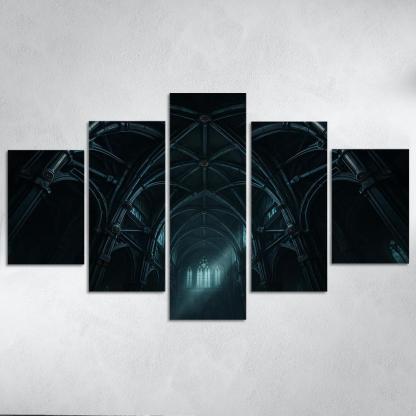 Clockwork Rib Vault Atrium framed paintings