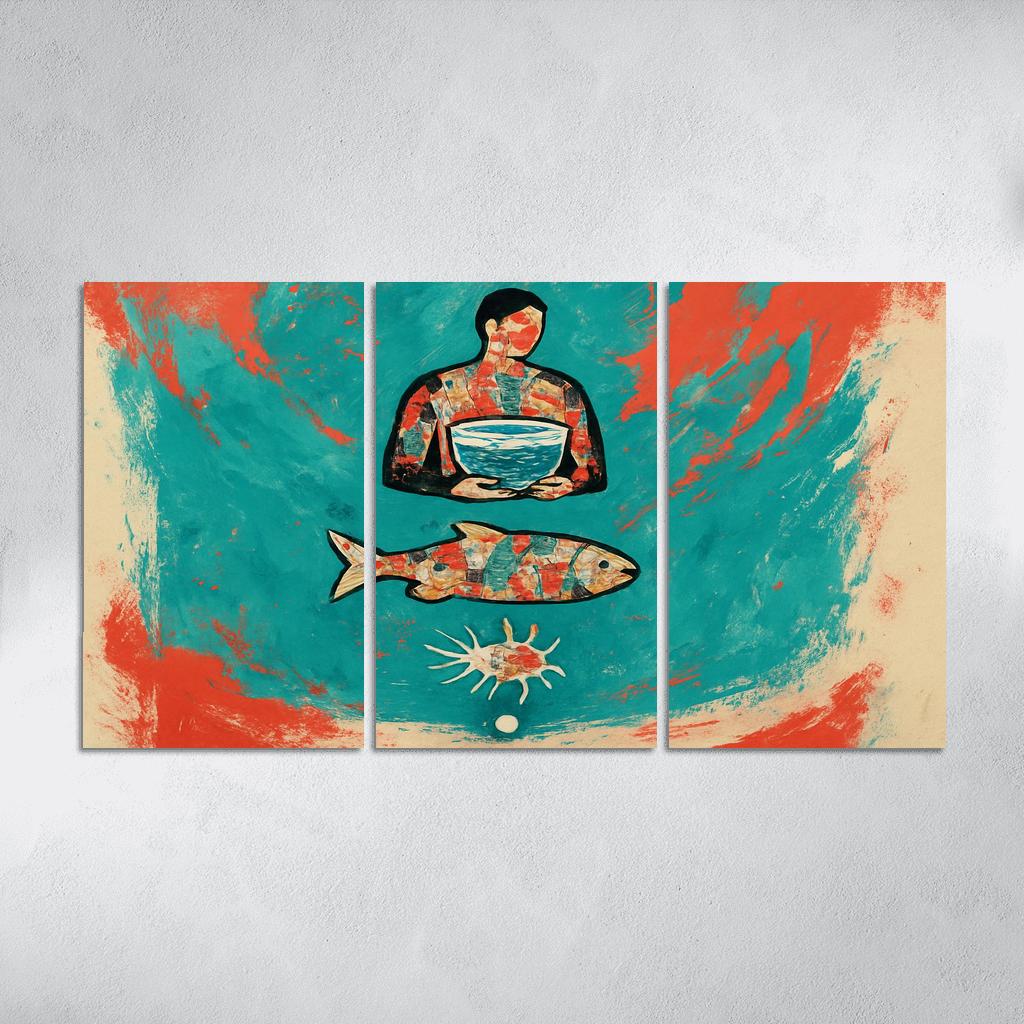 Plastic Hunger Food Chain Mural wall decor