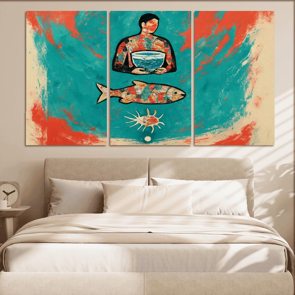 Plastic Hunger Food Chain Mural wall decor