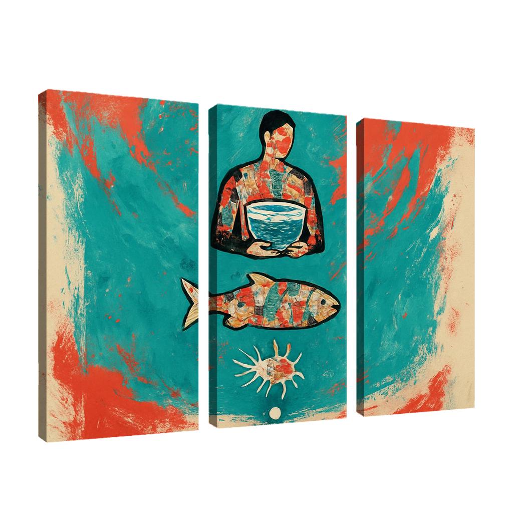 Plastic Hunger Food Chain Mural wall decor