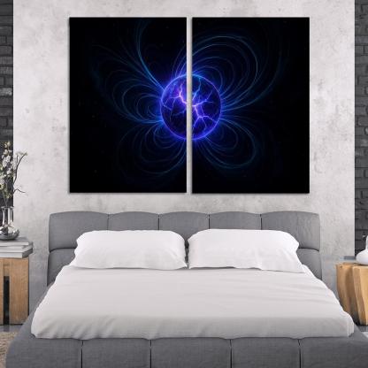 Magnetar Starquake And Twisted Aurora Rings canvas paintings frame