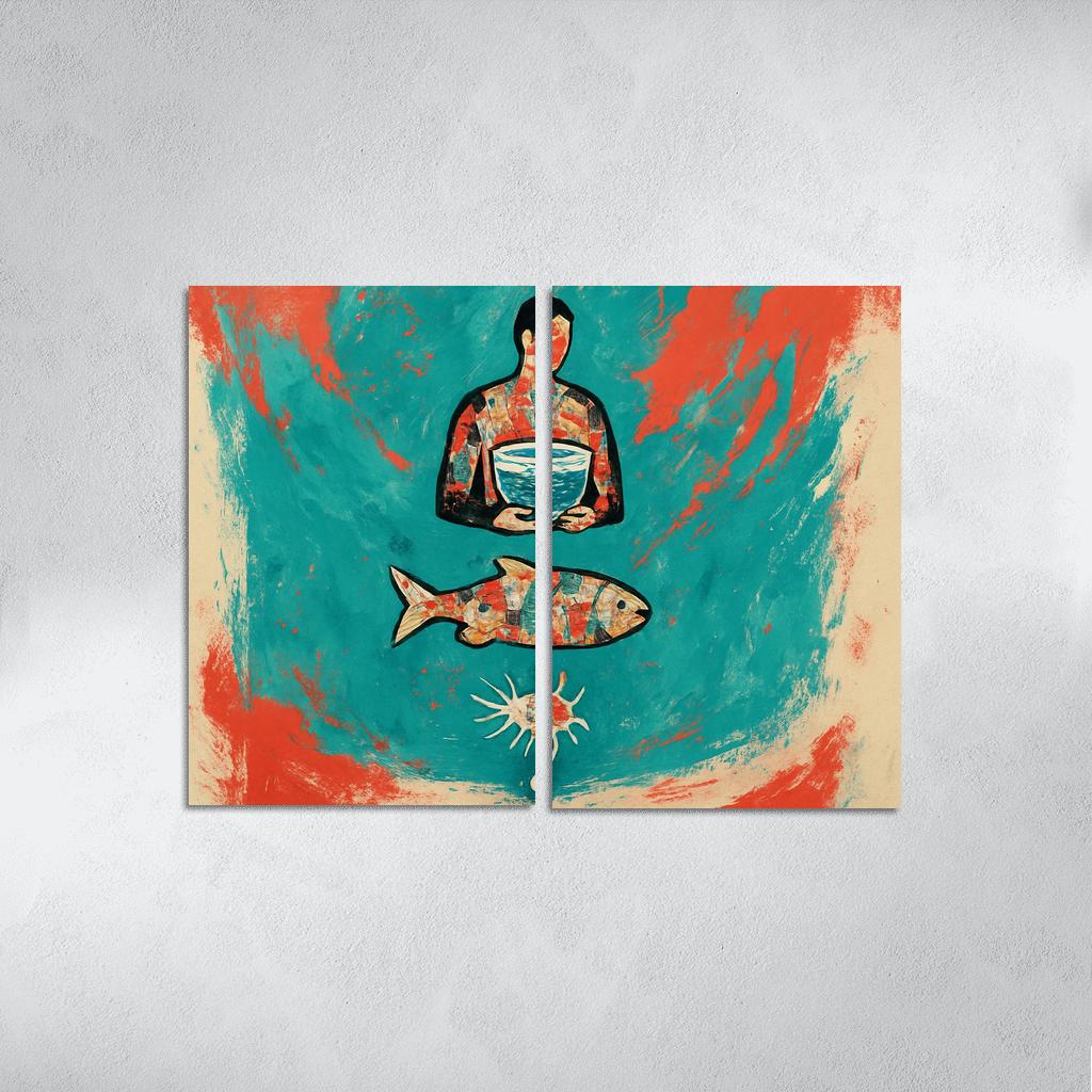 Plastic Hunger Food Chain Mural wall decor