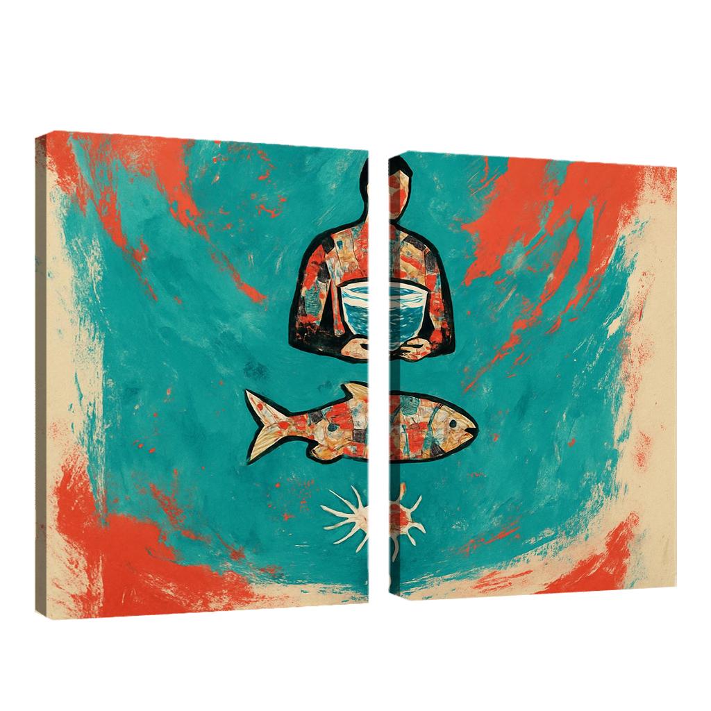 Plastic Hunger Food Chain Mural wall decor