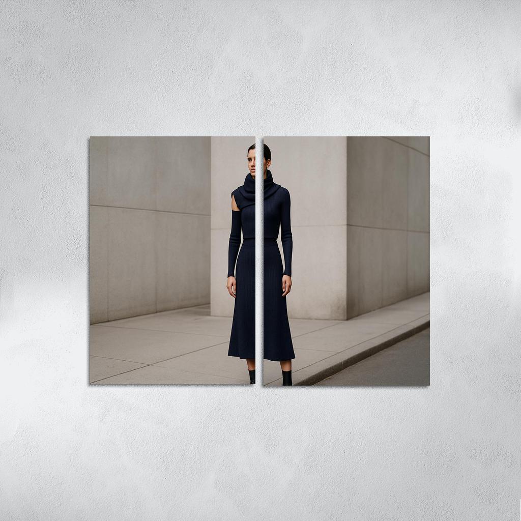 Convertible Sculpted Knit Ensemble canvas paintings frame