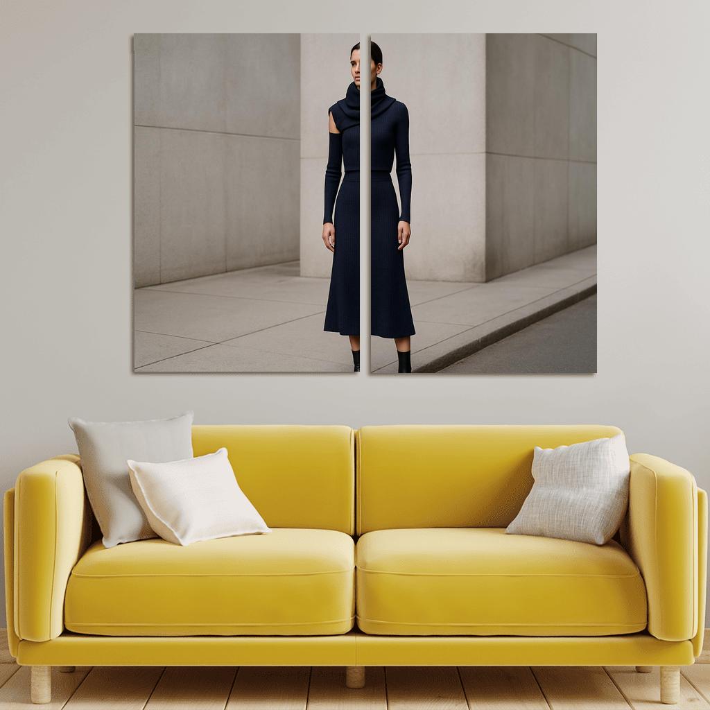 Convertible Sculpted Knit Ensemble canvas paintings frame