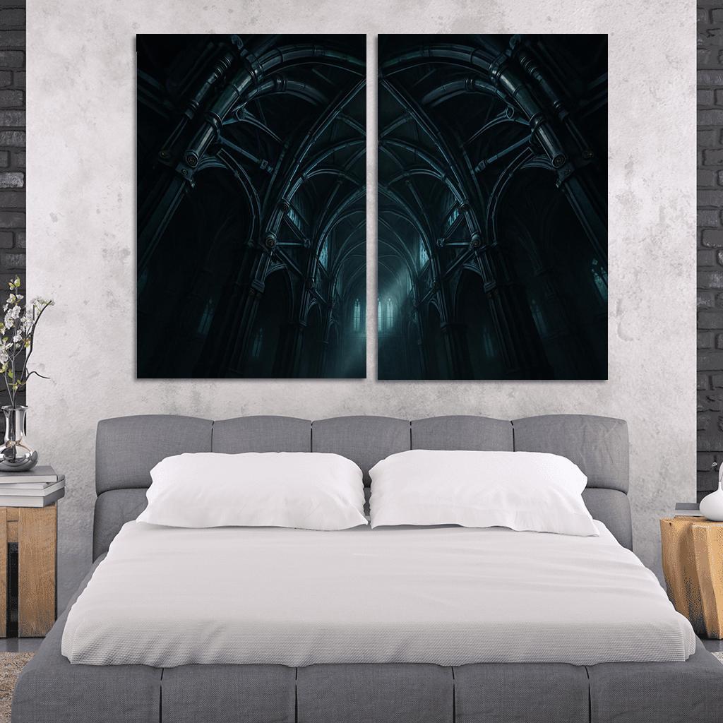 Clockwork Rib Vault Atrium framed paintings