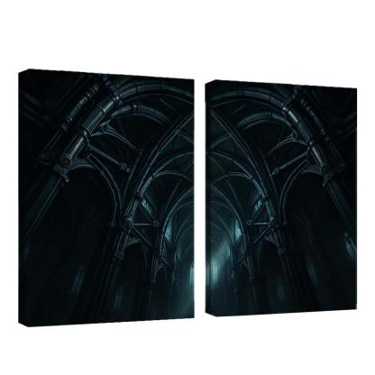 Clockwork Rib Vault Atrium framed paintings