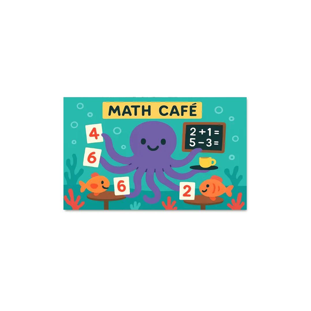 Octopus Math Cafe Under The Sea modern paintings frame