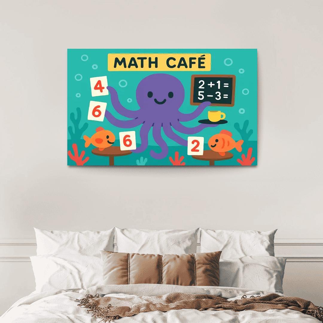 Octopus Math Cafe Under The Sea modern paintings frame