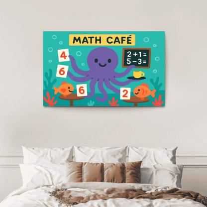 Octopus Math Cafe Under The Sea modern paintings frame
