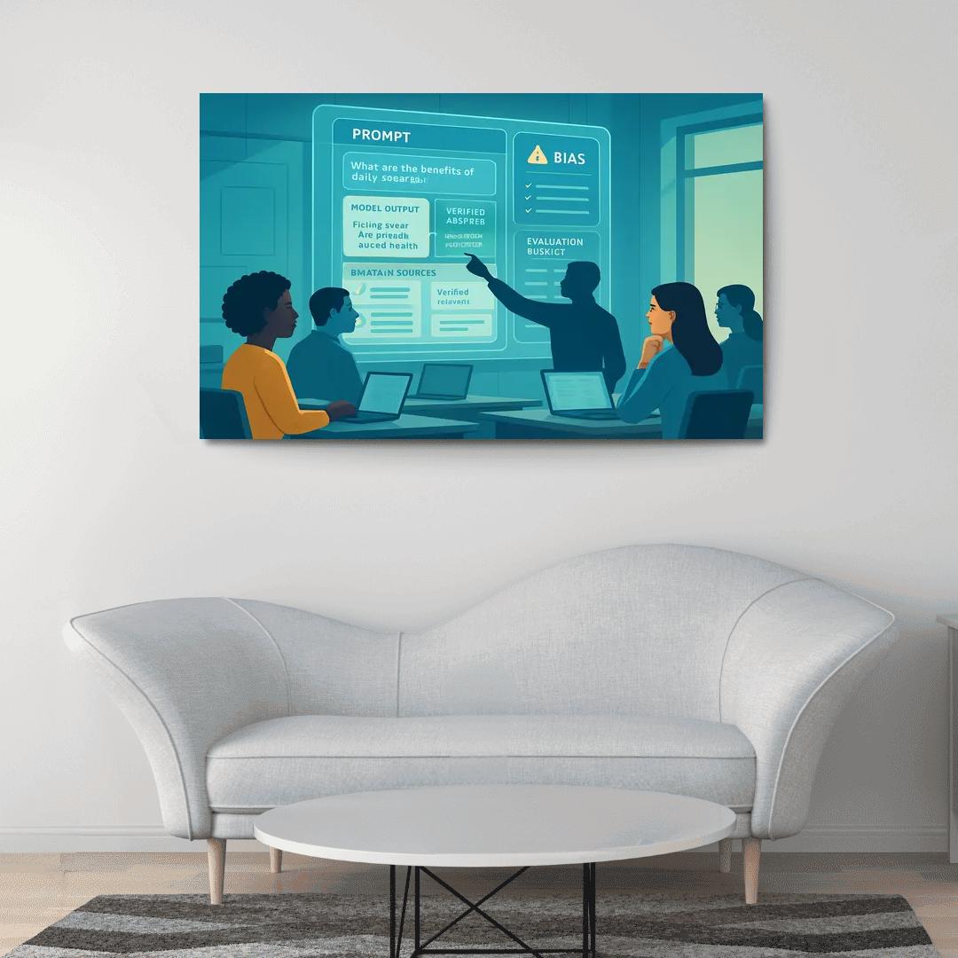 Ethical Prompt Engineering And AI Literacy custom paintings frame