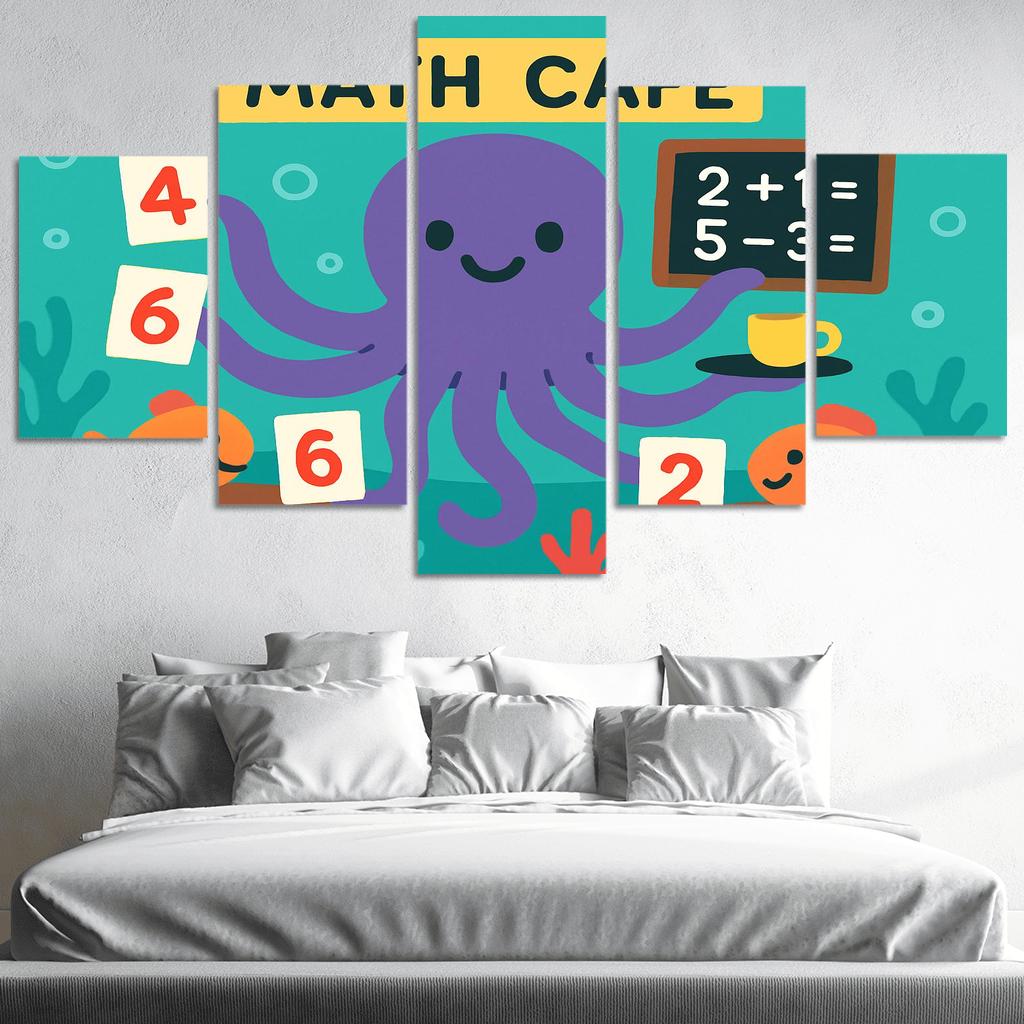 Octopus Math Cafe Under The Sea modern paintings frame