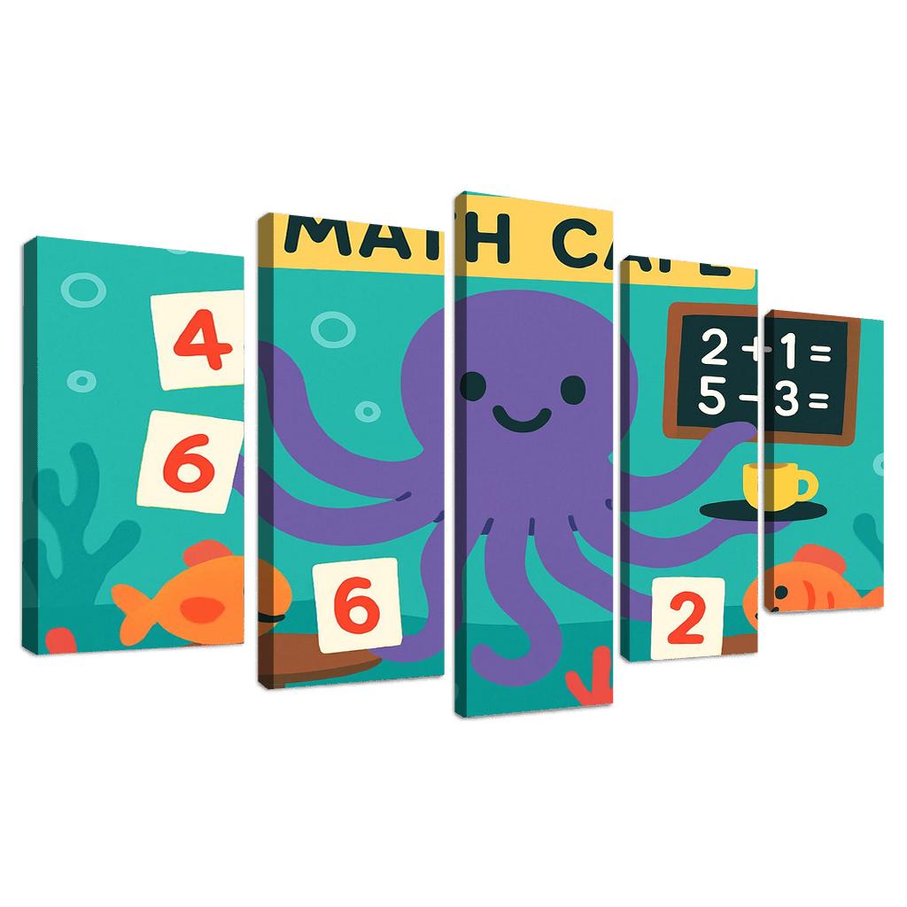 Octopus Math Cafe Under The Sea modern paintings frame