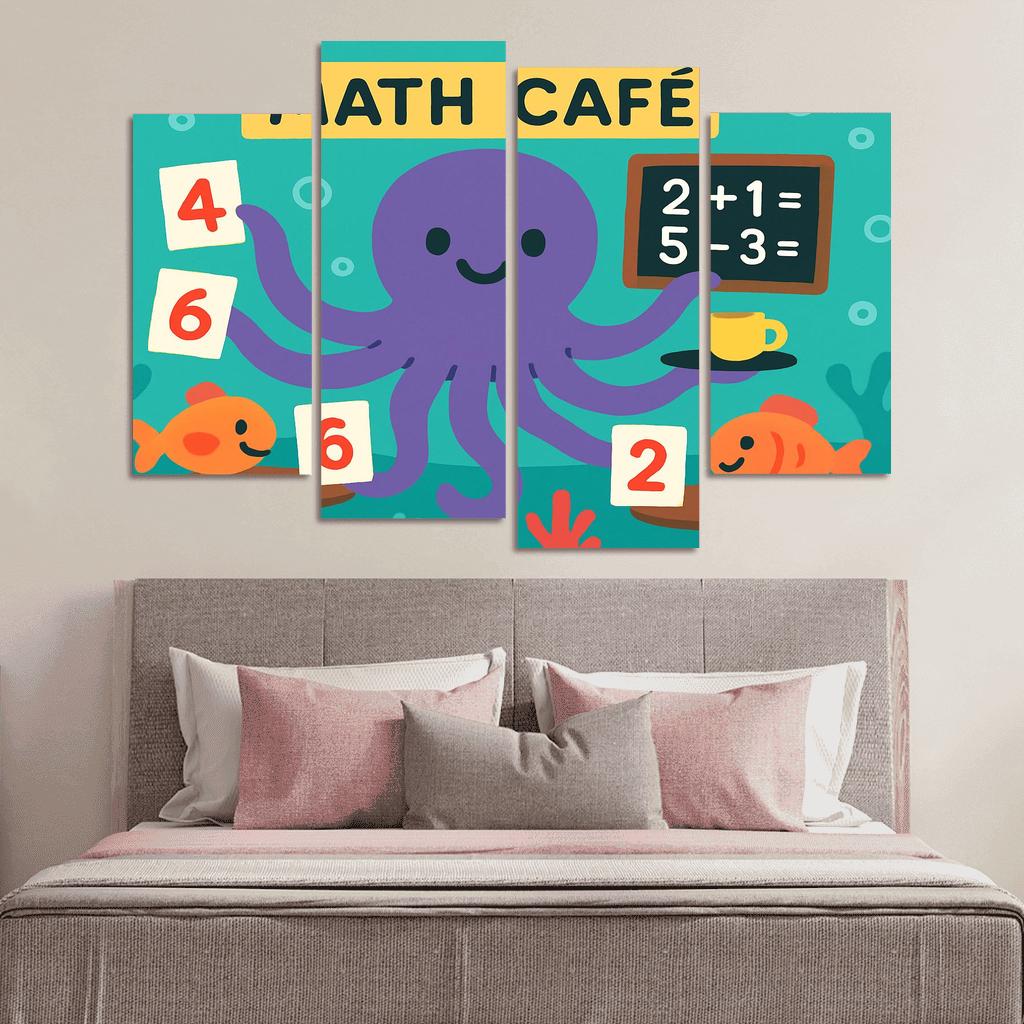 Octopus Math Cafe Under The Sea modern paintings frame