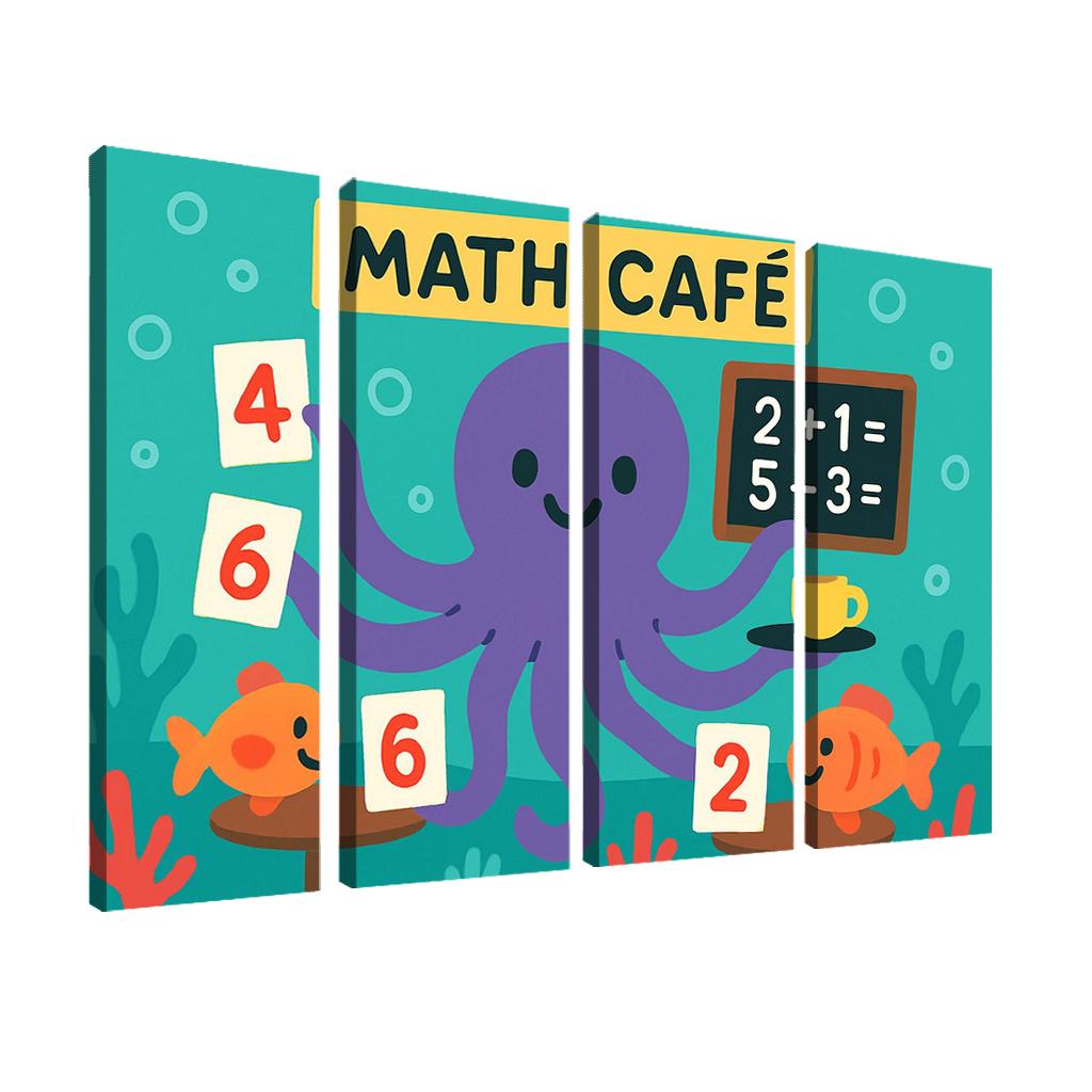 Octopus Math Cafe Under The Sea modern paintings frame