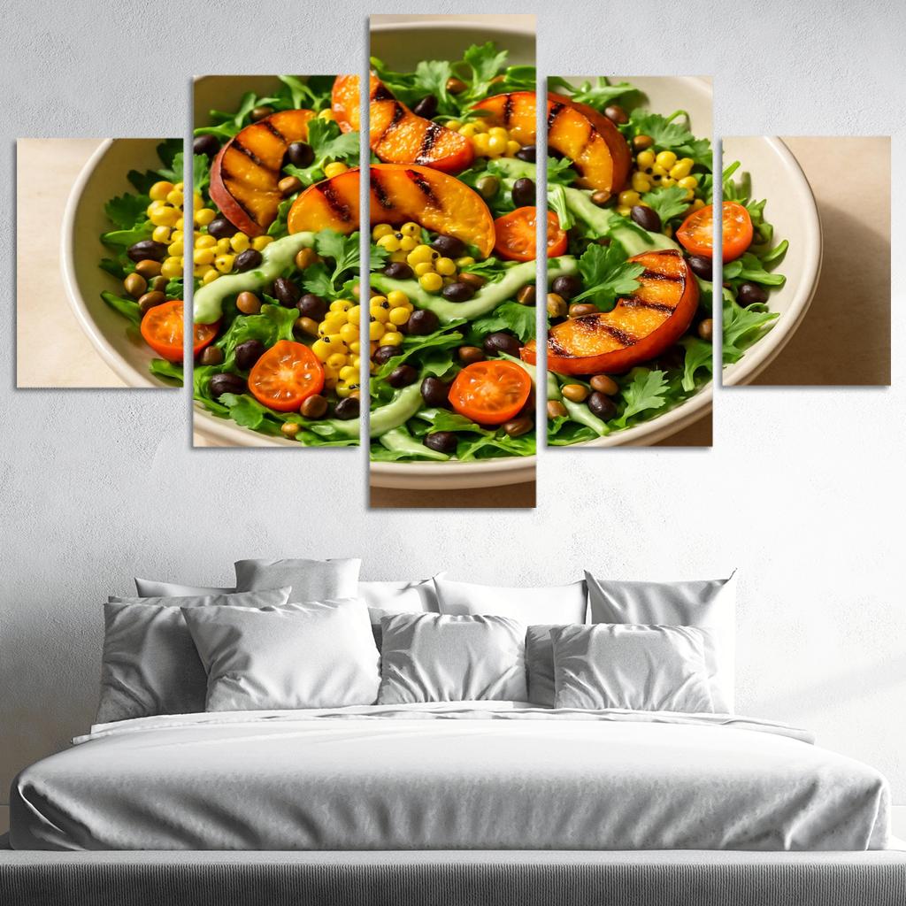 Smoky Peach And Corn Salad With Lime Cashew Cream art trends