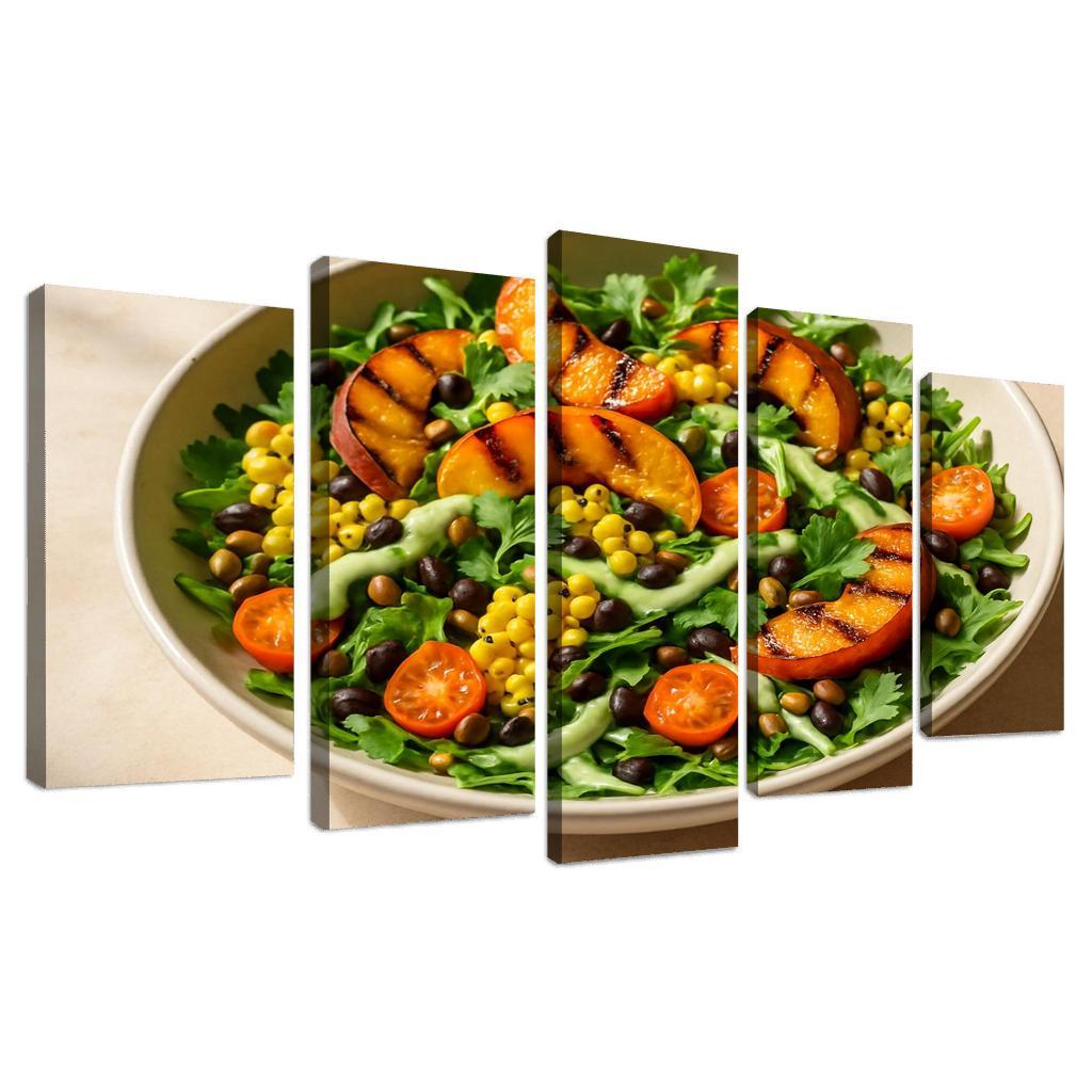 Smoky Peach And Corn Salad With Lime Cashew Cream art trends