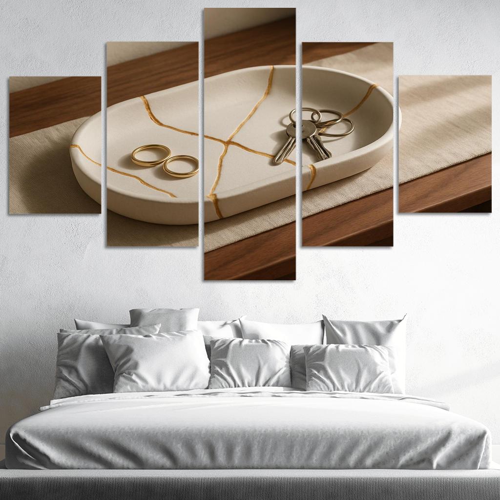 Kintsugi Inspired Resin And Porcelain Catchall Tray art trends