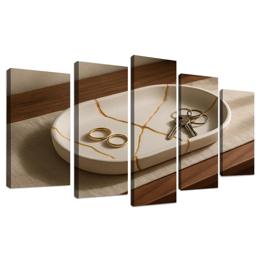 Kintsugi Inspired Resin And Porcelain Catchall Tray art trends